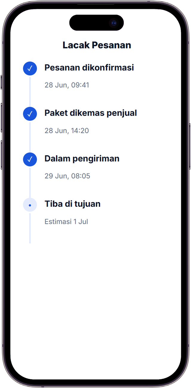 Lacak pesanan AI Shop